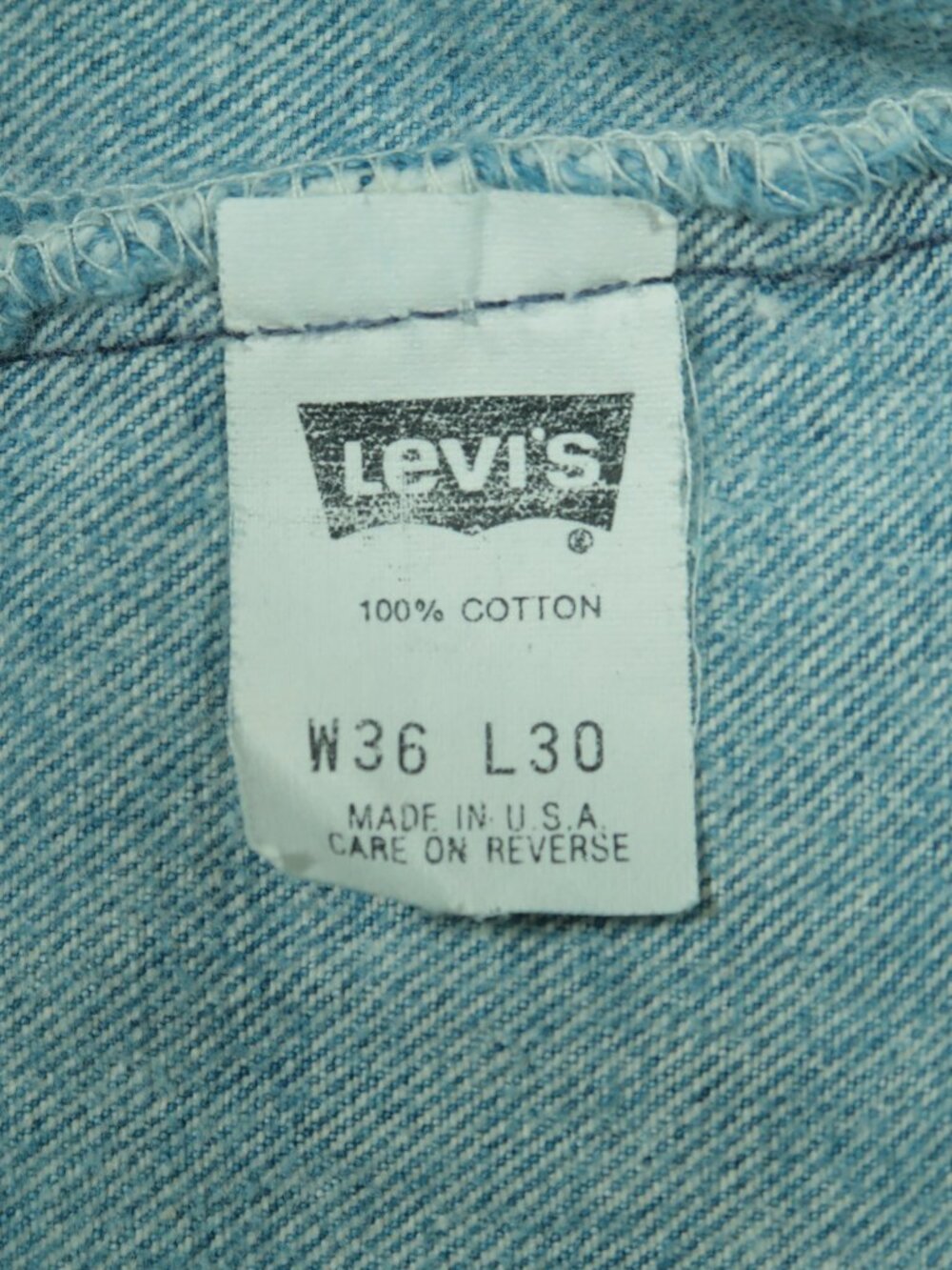 Vintage 80s Levis 501 Acid Wash Jeans Mens 36 (Fits 33) Blue Original Fit - Picture 6 of 12